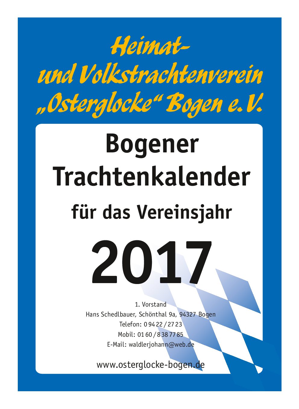 Bogener Trachtenkalender 2017 (Deckblatt)