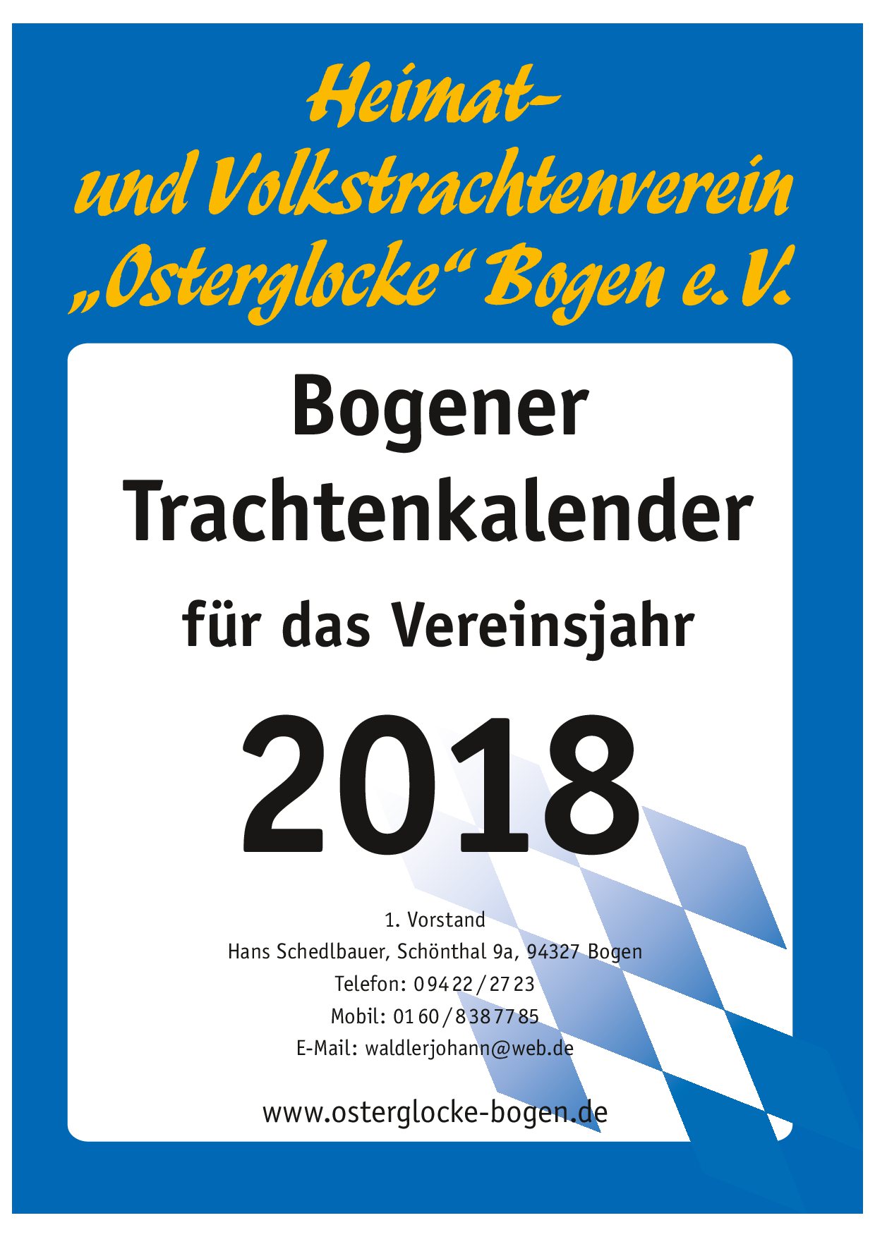 Bogener Trachtenkalender 2018 (Deckblatt)