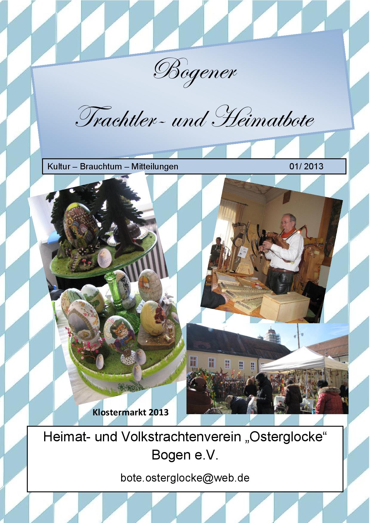 Bogener Trachtler- und Heimatbote 01/2013 (Deckblatt)