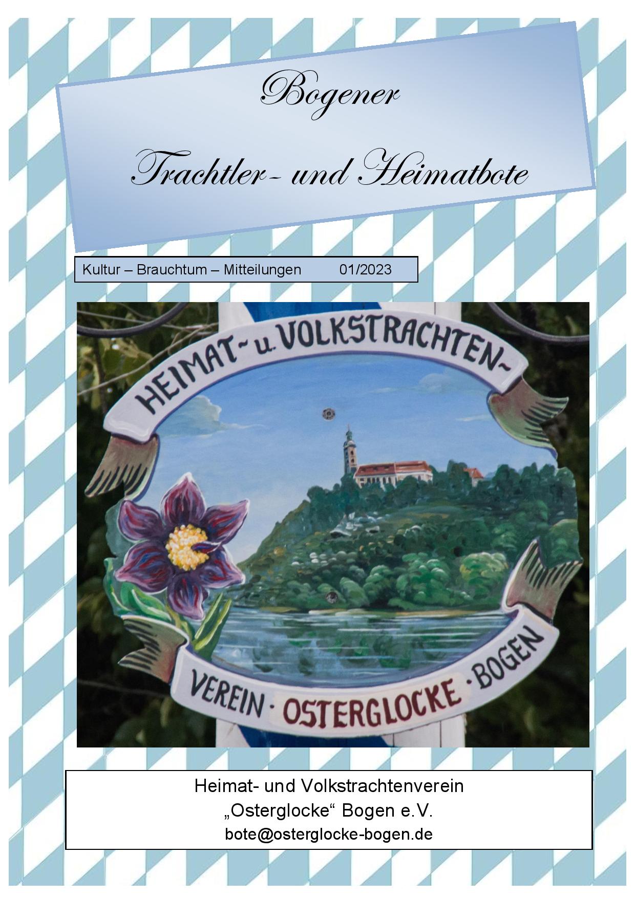 Bogener Trachtler- und Heimatbote 01/2023 (Deckblatt)