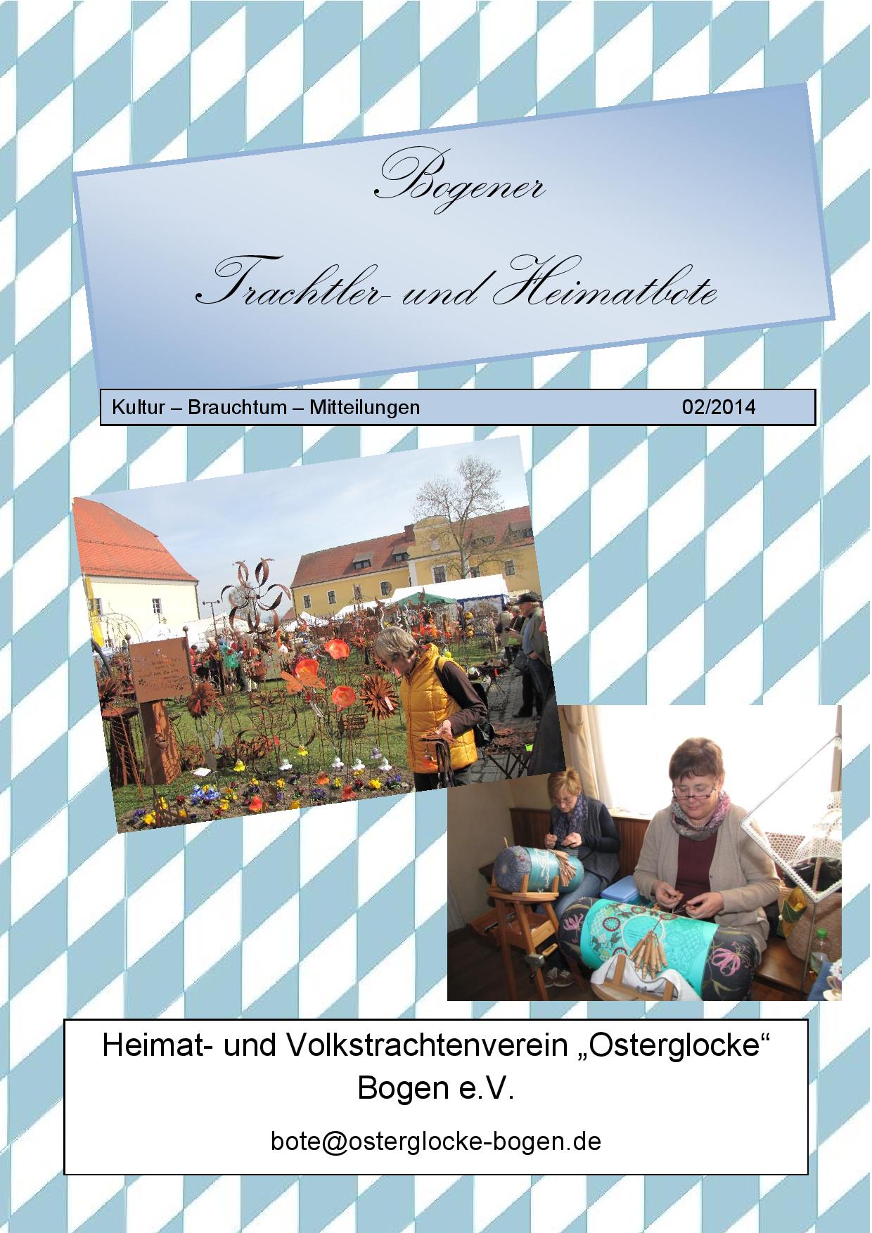 Bogener Trachtler- und Heimatbote 02/2014 (Deckblatt)