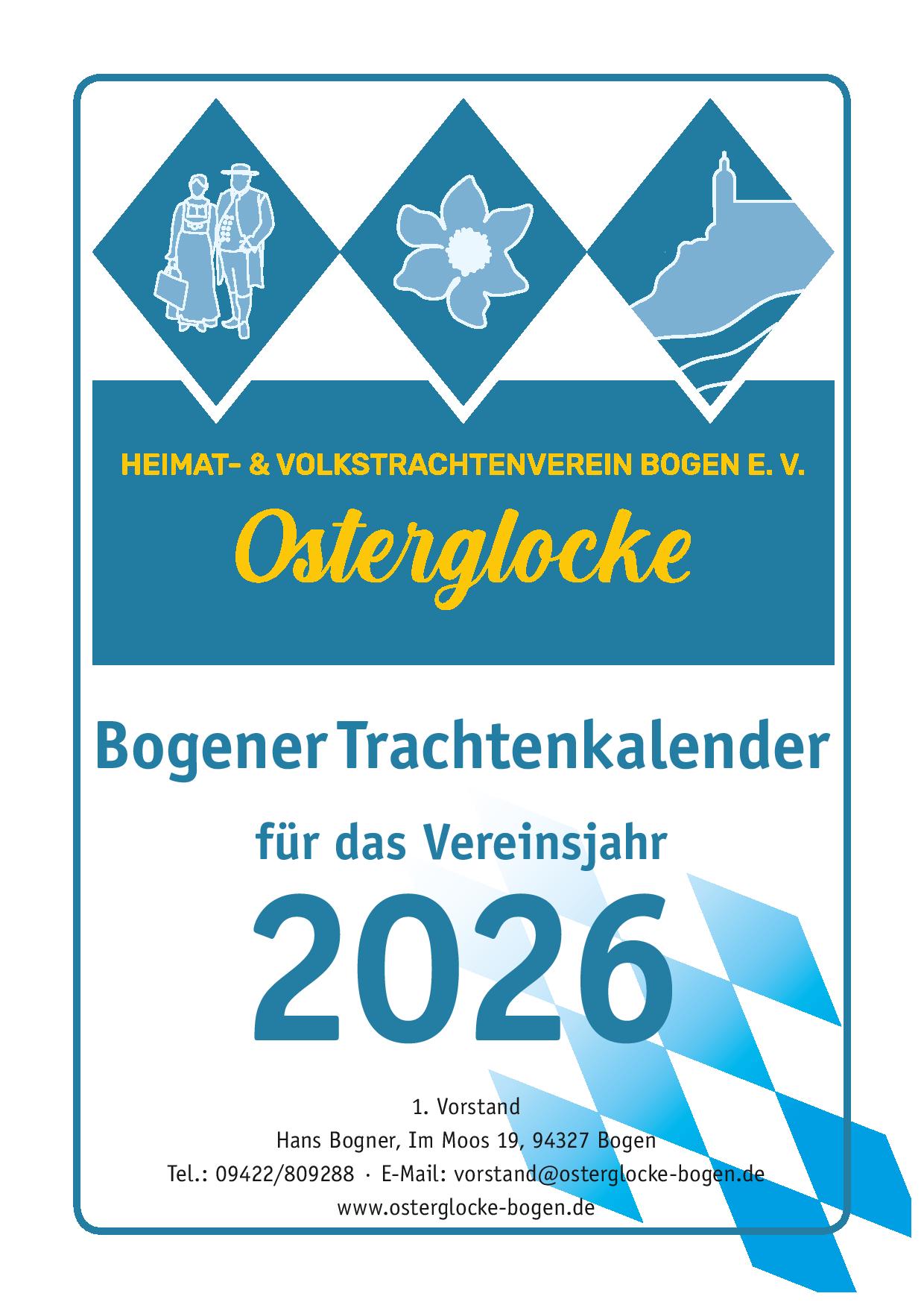 Bogener Trachtenkalender 2026 (Deckblatt)